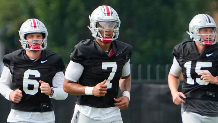 Ohio State QB C.J. Stroud runs